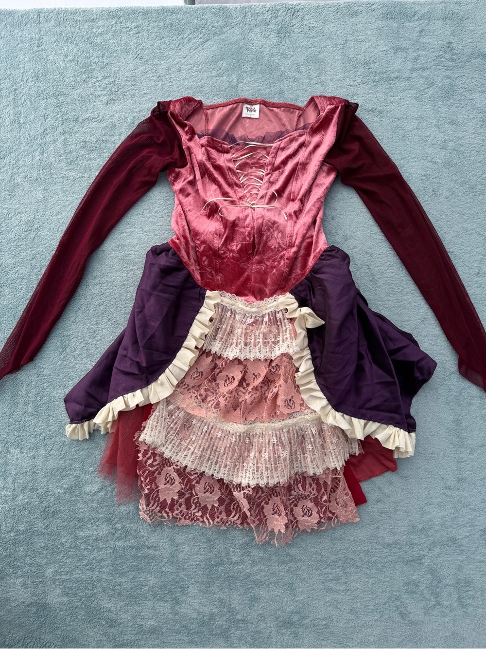 Disney Hokus Pokus Velvet and Plum Lace Chemise with Cream Trim Sarah Sanderson